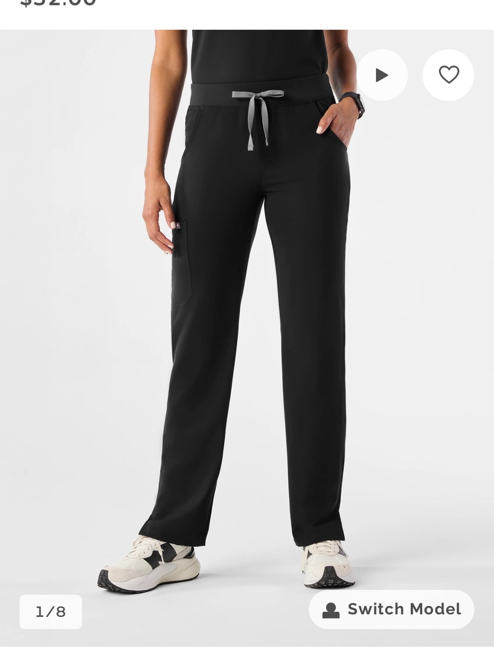 Figs Black Kade Cargo Scrub Pants